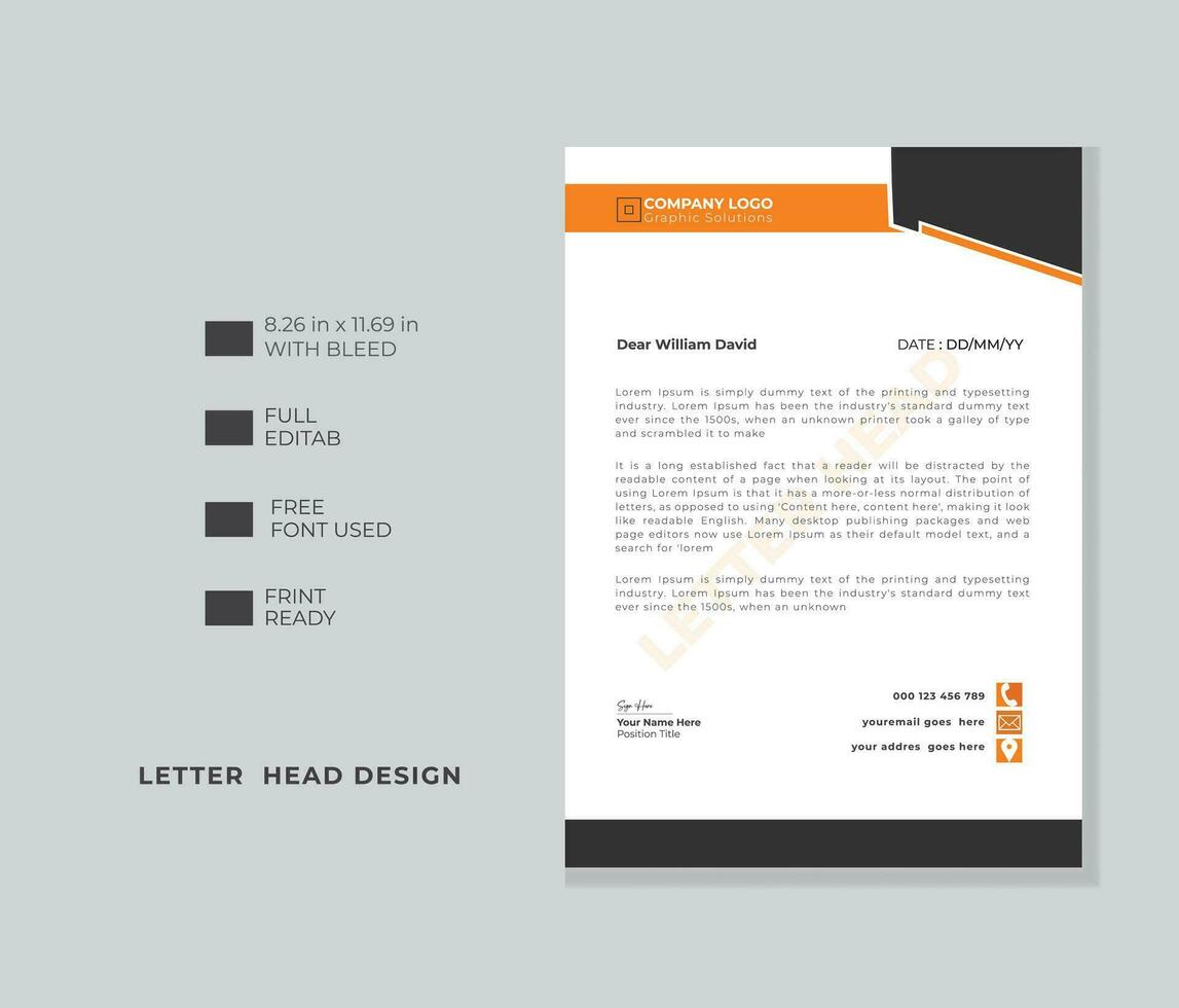 creatief brief hoofd sjabloon ontwerp .modern briefhoofd ontwerp sjabloon. vector