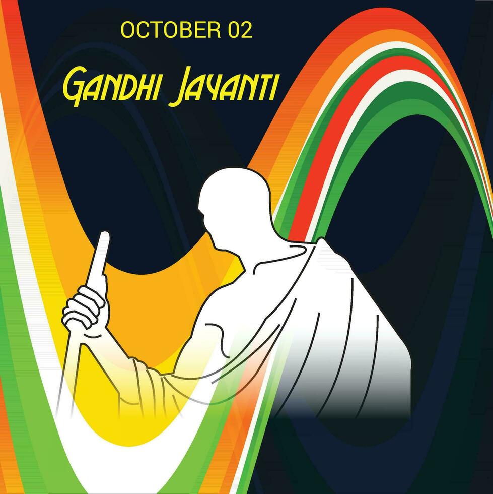 vector illustratie van een achtergrond voor Gandhi jayanti.