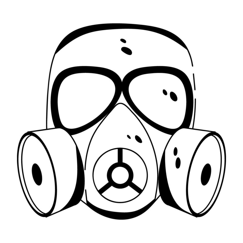 modieus nucleair masker vector