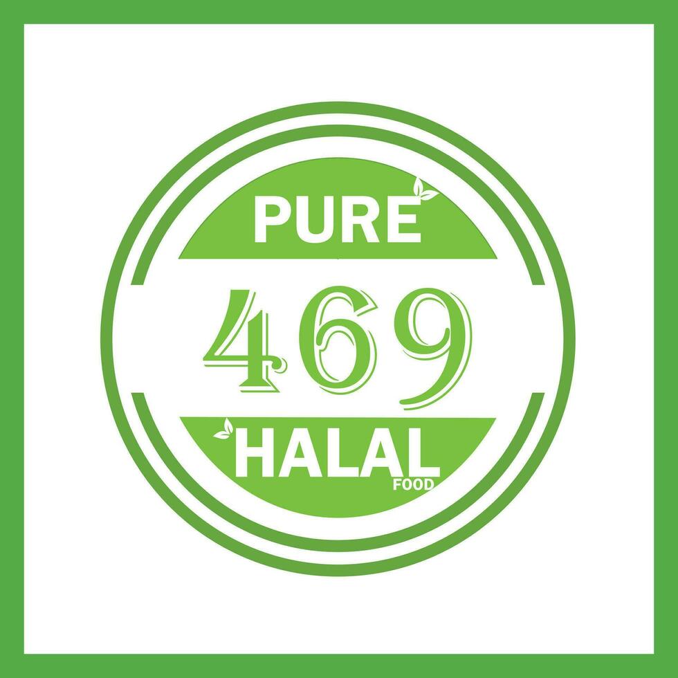 ontwerp met halal blad ontwerp 469 vector