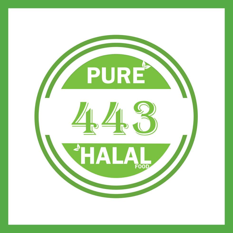 ontwerp met halal blad ontwerp 443 vector