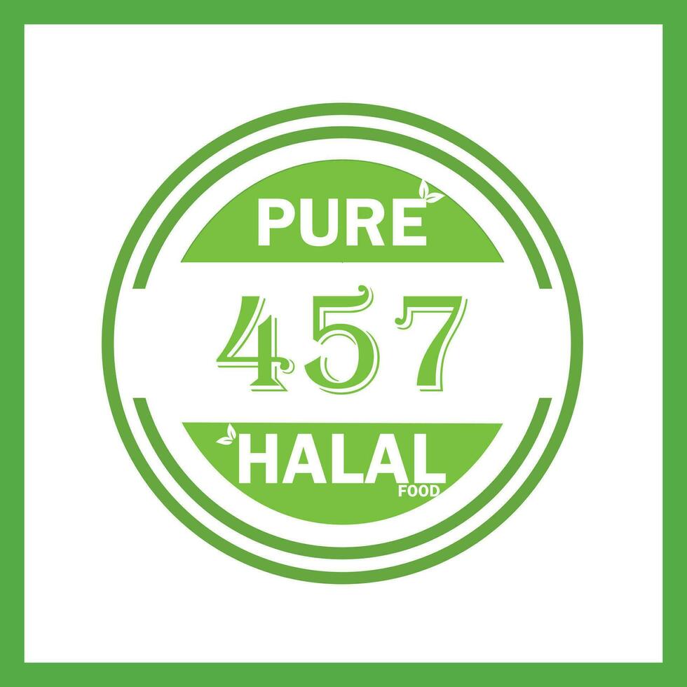 ontwerp met halal blad ontwerp 457 vector