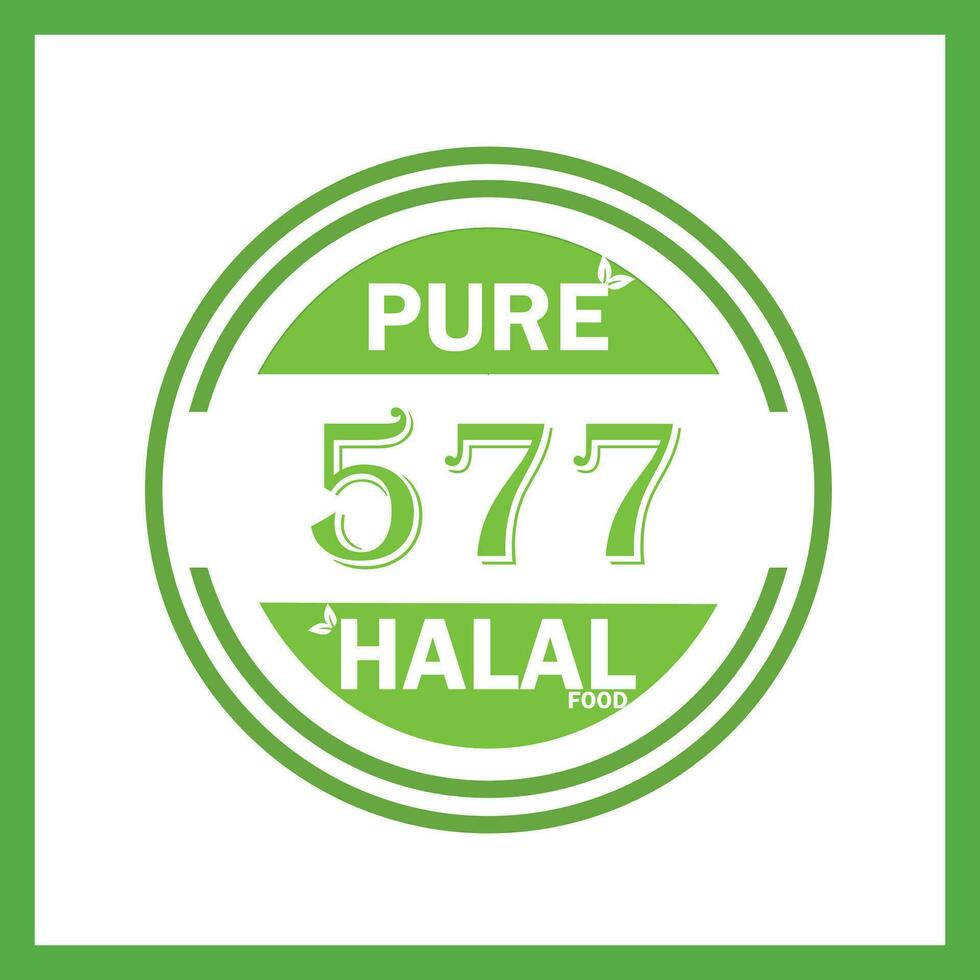ontwerp met halal blad ontwerp 577 vector