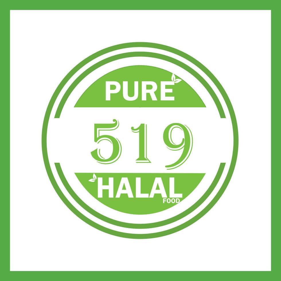 ontwerp met halal blad ontwerp 519 vector