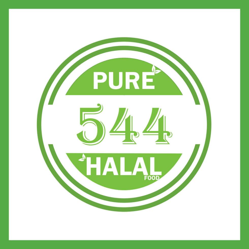 ontwerp met halal blad ontwerp 544 vector