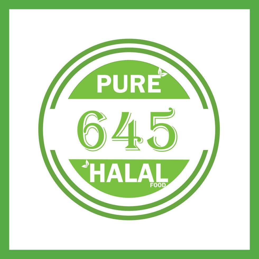 ontwerp met halal blad ontwerp 645 vector