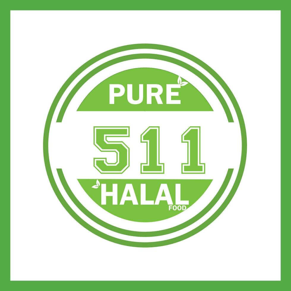 ontwerp met halal blad ontwerp 511 vector