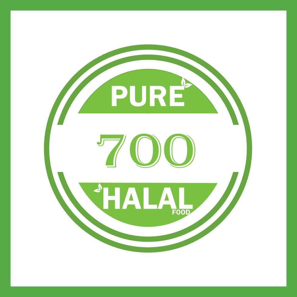 ontwerp met halal blad ontwerp 700 vector