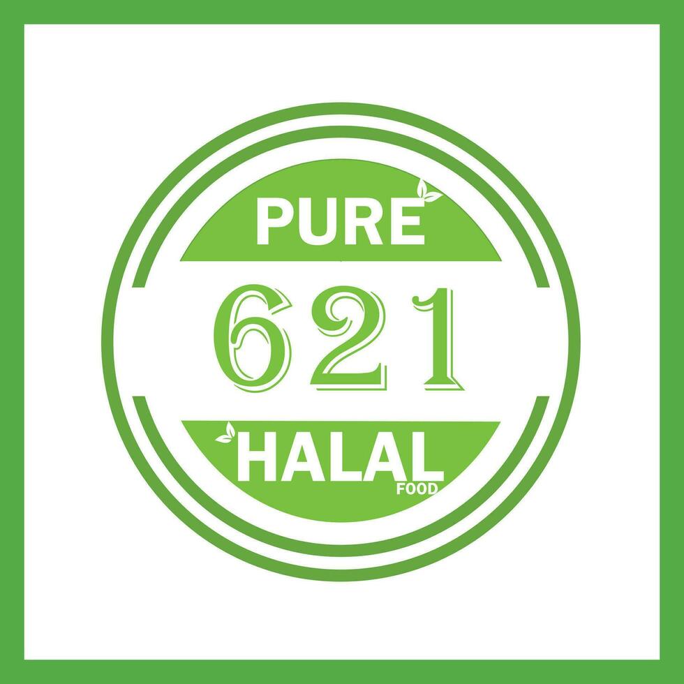 ontwerp met halal blad ontwerp 621 vector