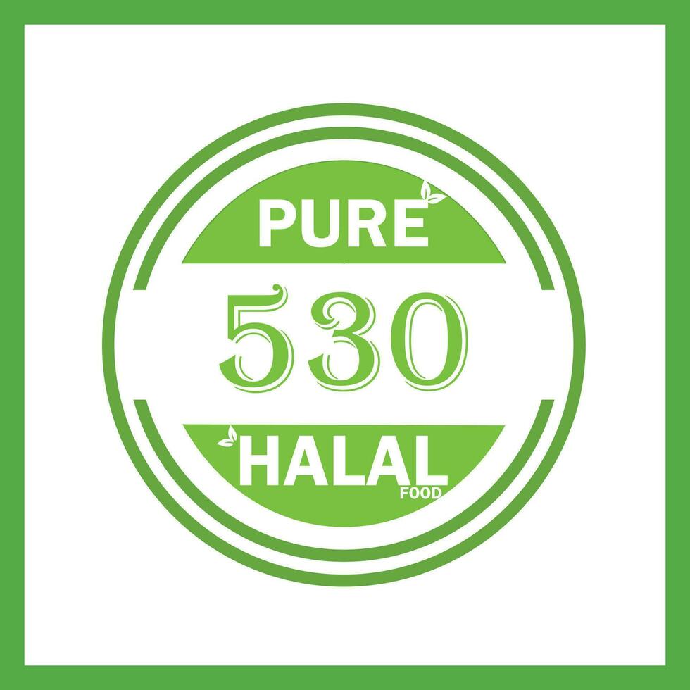 ontwerp met halal blad ontwerp 530 vector