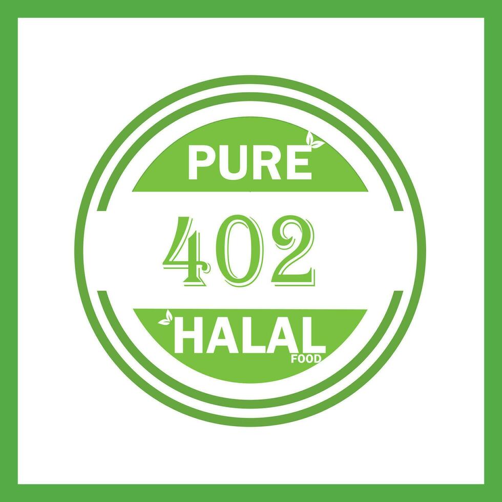 ontwerp met halal blad ontwerp 402 vector