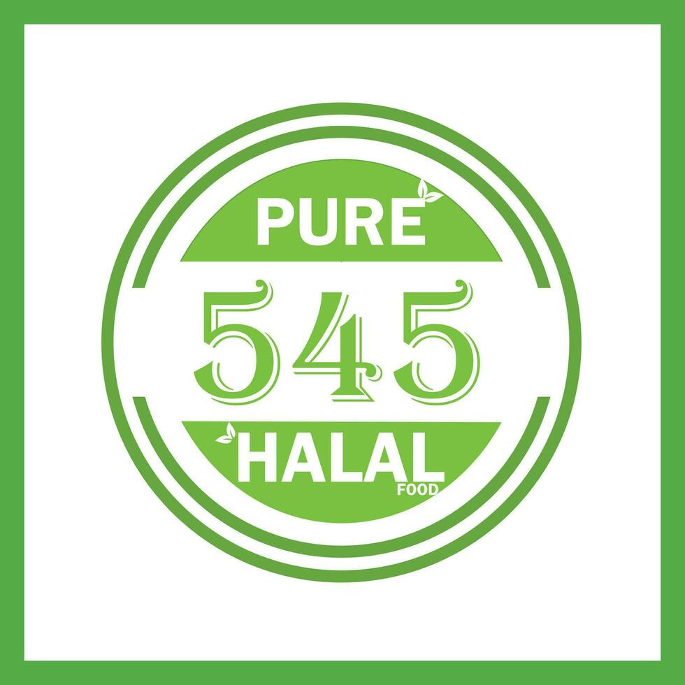 ontwerp met halal blad ontwerp 545 vector