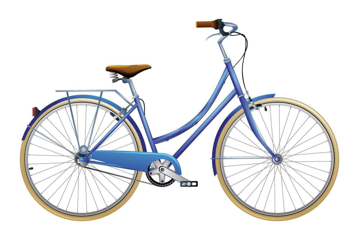 klassiek stad fiets. vector illustratie geïsoleerd Aan wit achtergrond