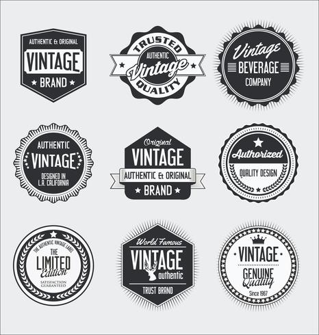 Vintage labels en badges collectie vector