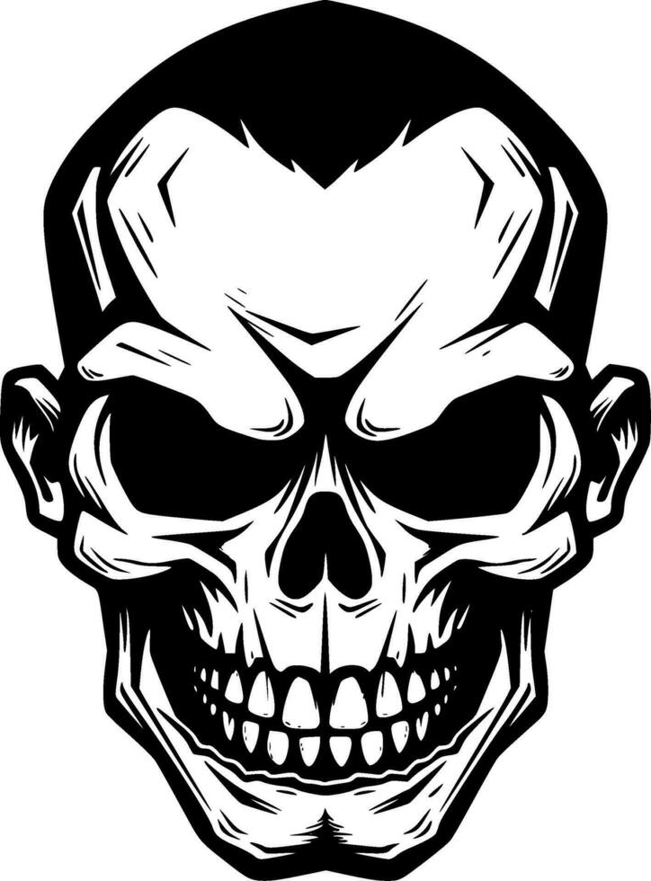 schedel - minimalistische en vlak logo - vector illustratie