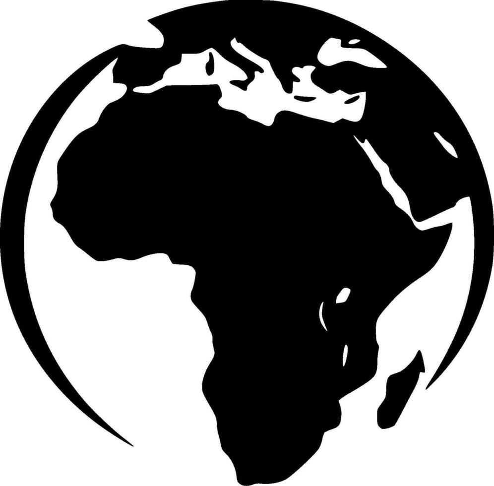 Afrika, zwart en wit vector illustratie