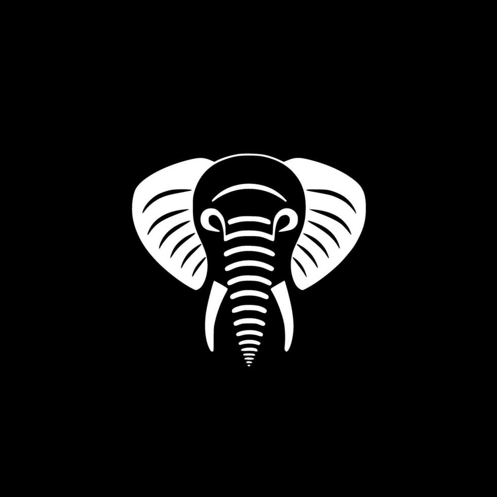 olifant, zwart en wit vector illustratie