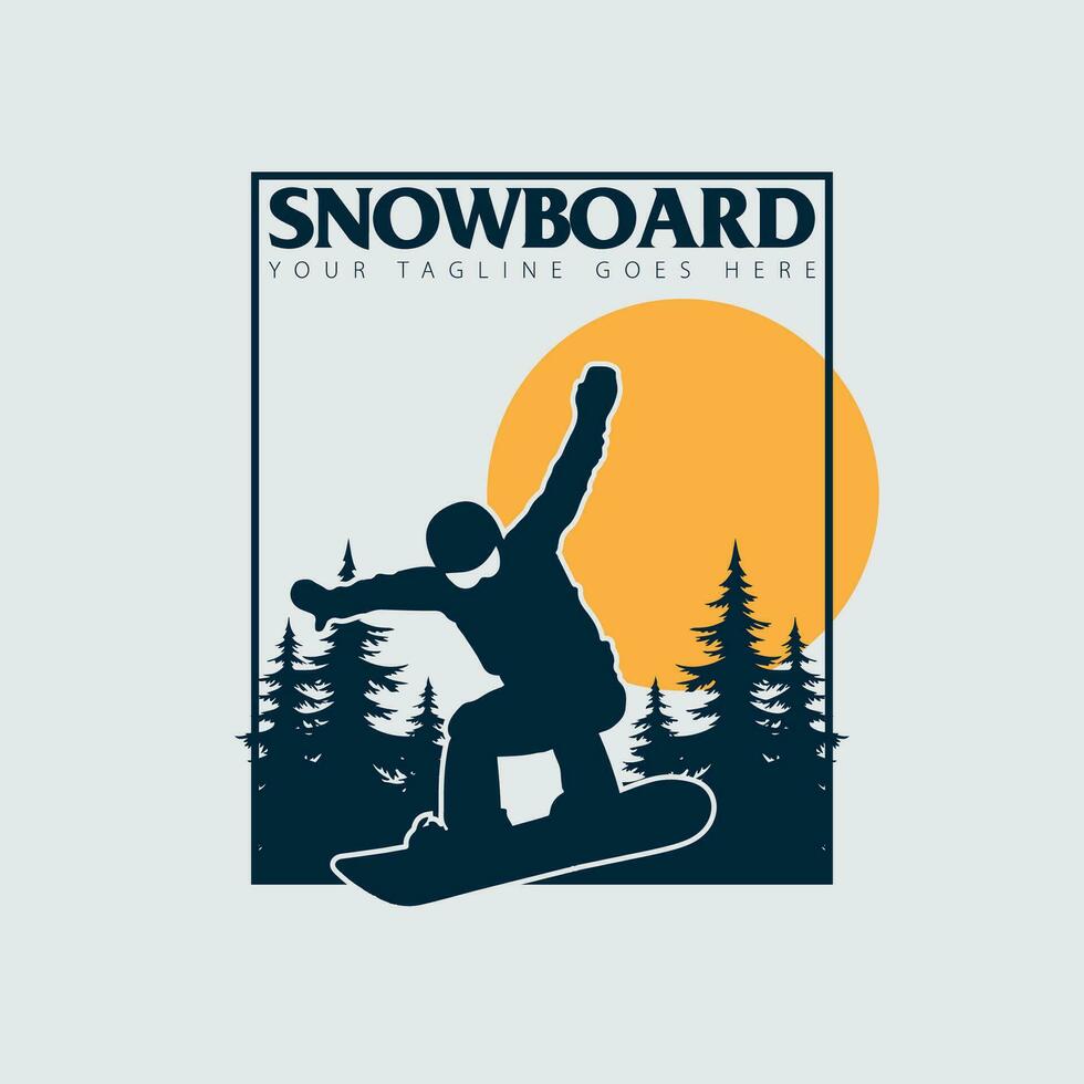 snowboard logo vector