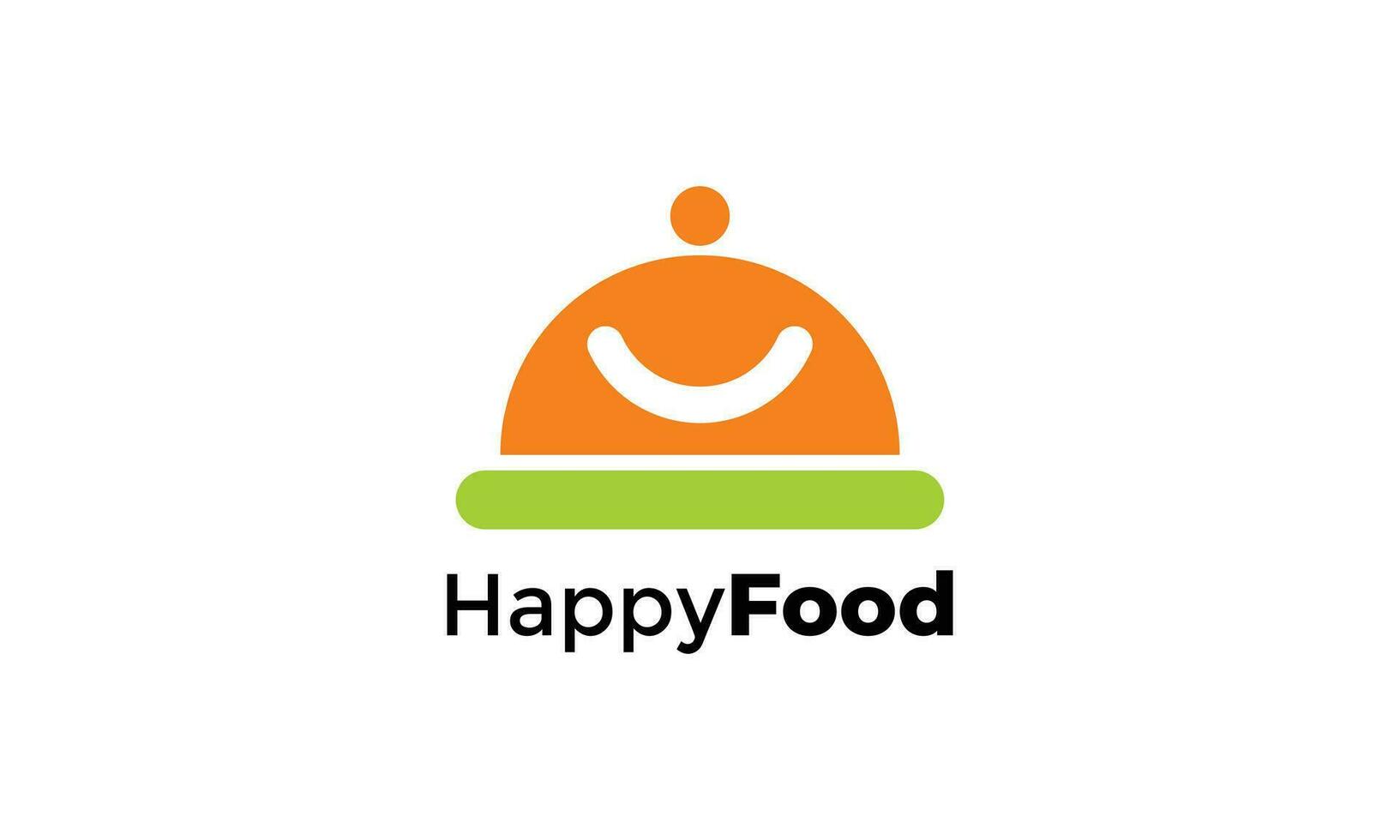 gelukkig glimlach voedsel Hoes logo en vriendelijk ontwerp vector