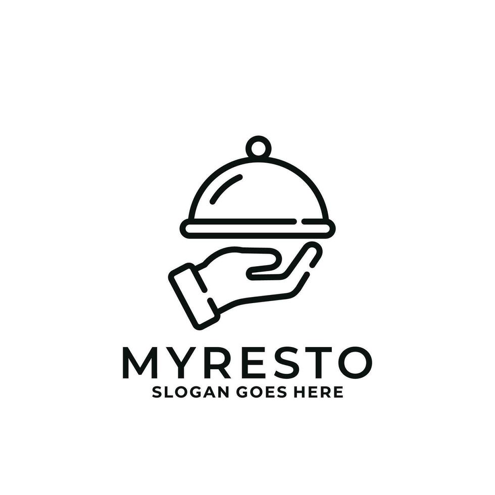 restaurant logo ontwerp vector illustratie