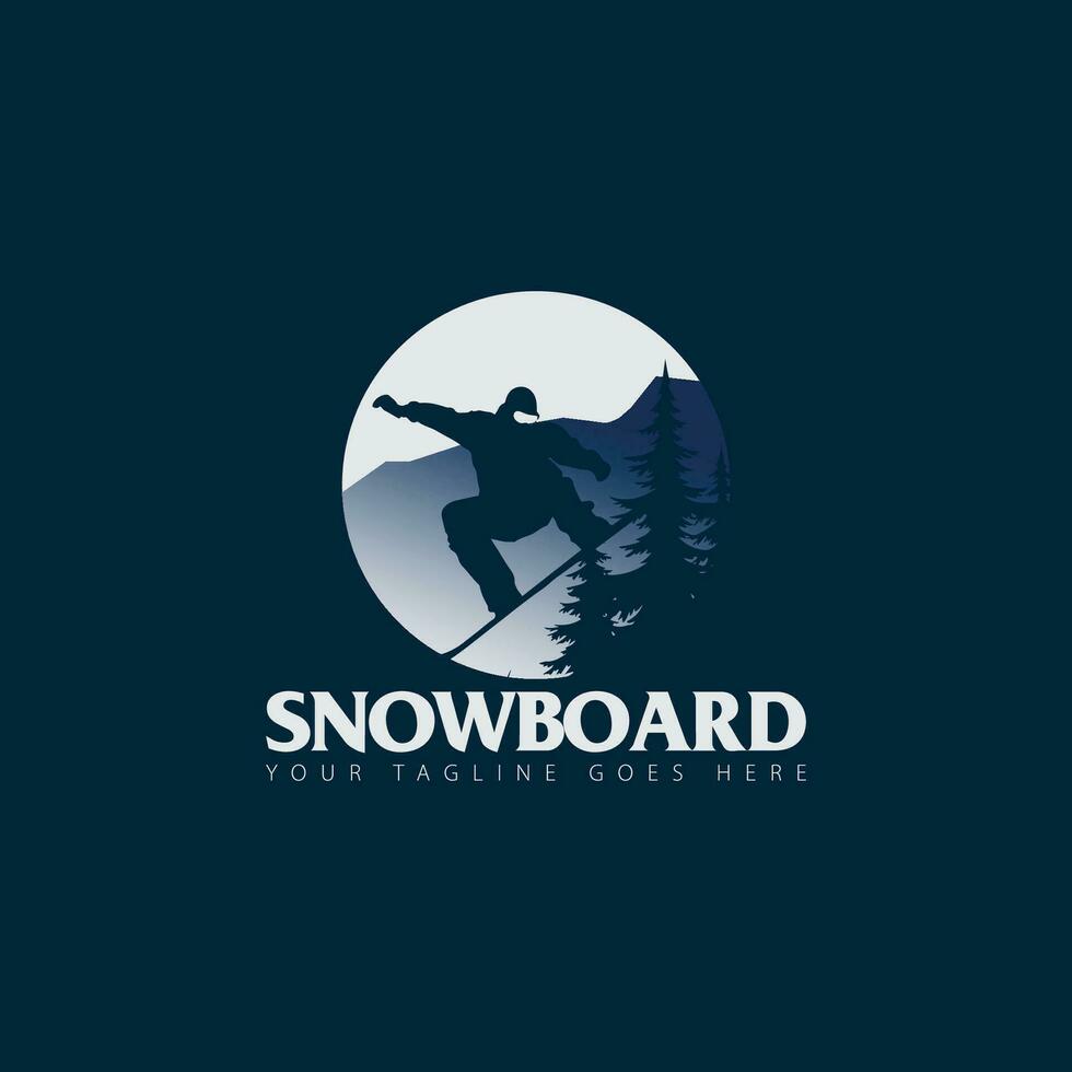 snowboard logo vector