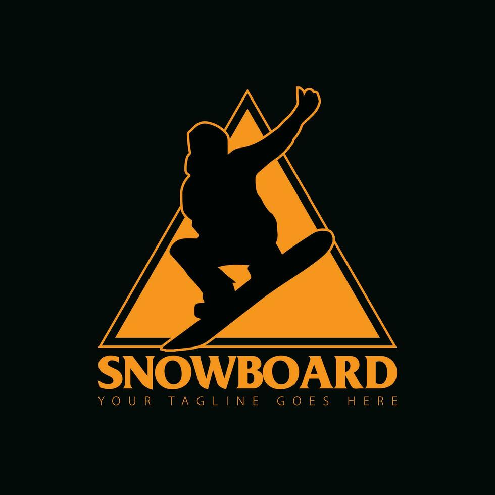 snowboard logo vector