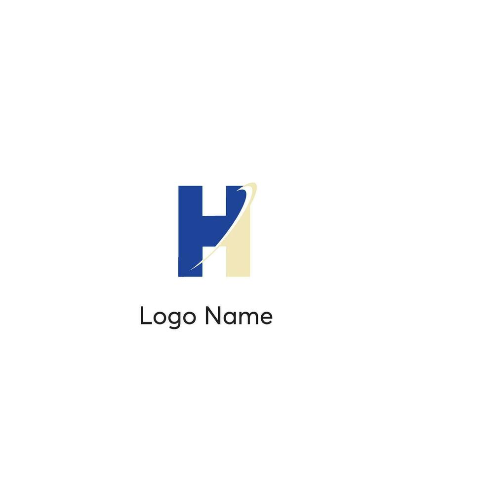 modern h brief logo met schuine streep concept. eerste monogram brief h logo ontwerp vector. vector