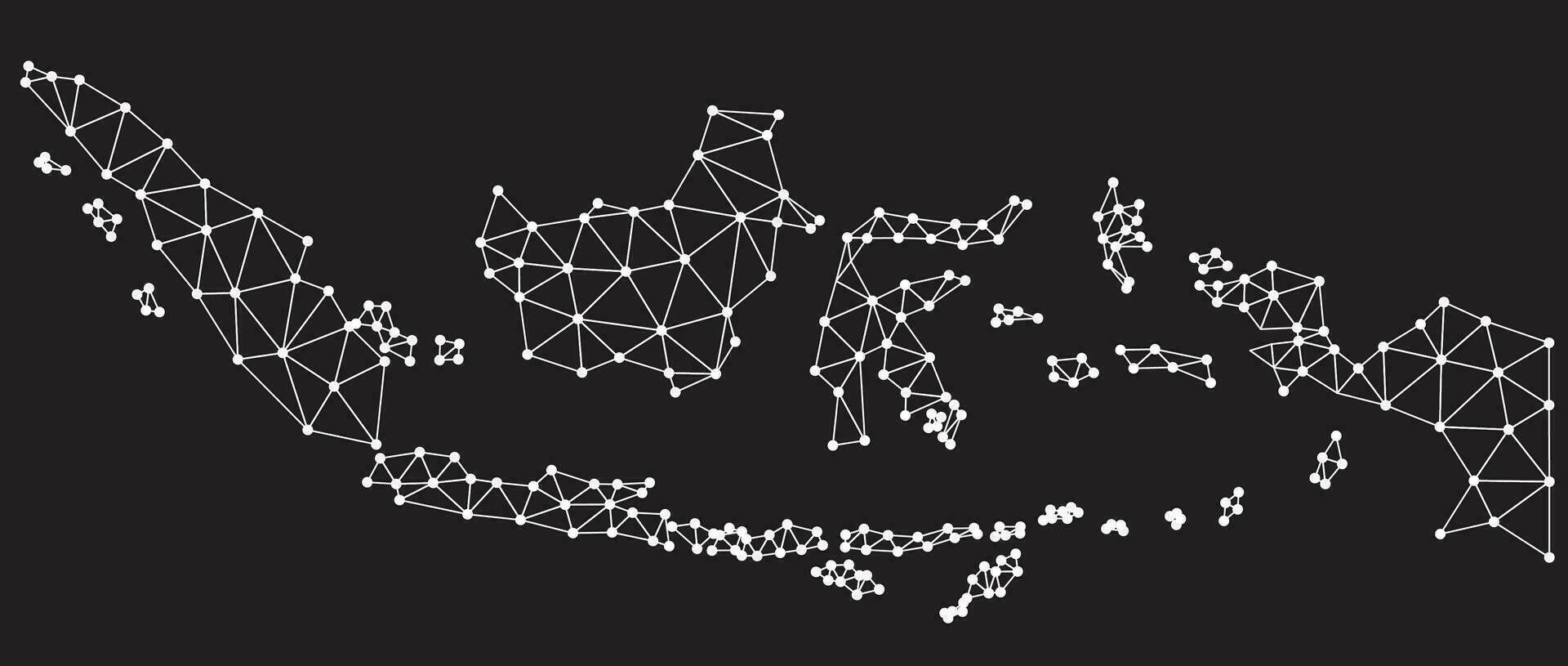 vector laag veelhoekige Indonesië kaart.