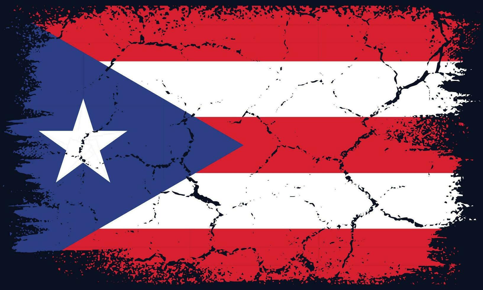 vlak ontwerp grunge puerto rico vlag achtergrond vector