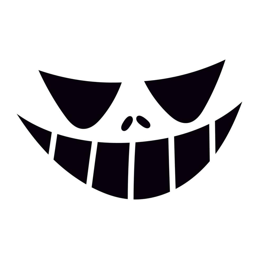 schattig eng halloween gezichten voor jack pompoen stencils. halloween gezichten voor jack pompoen stencils. onheil pompoenen ogen en monden. spookachtig griezelig grappig lantaarn hoofd stencils vector