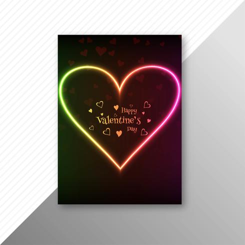 Mooie Valentijnsdag kaart sjabloon ontwerp vector