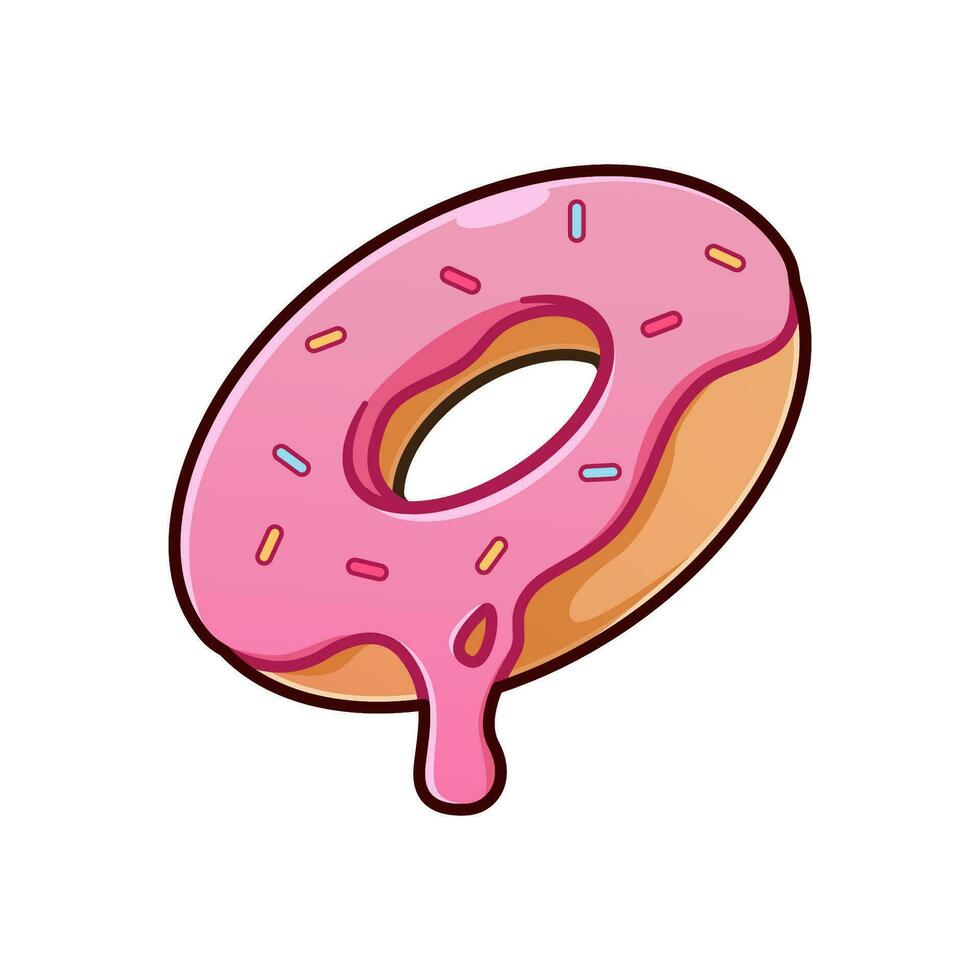 heerlijk donut. geschikt voor decoratie, sticker, icoon en ander. vector