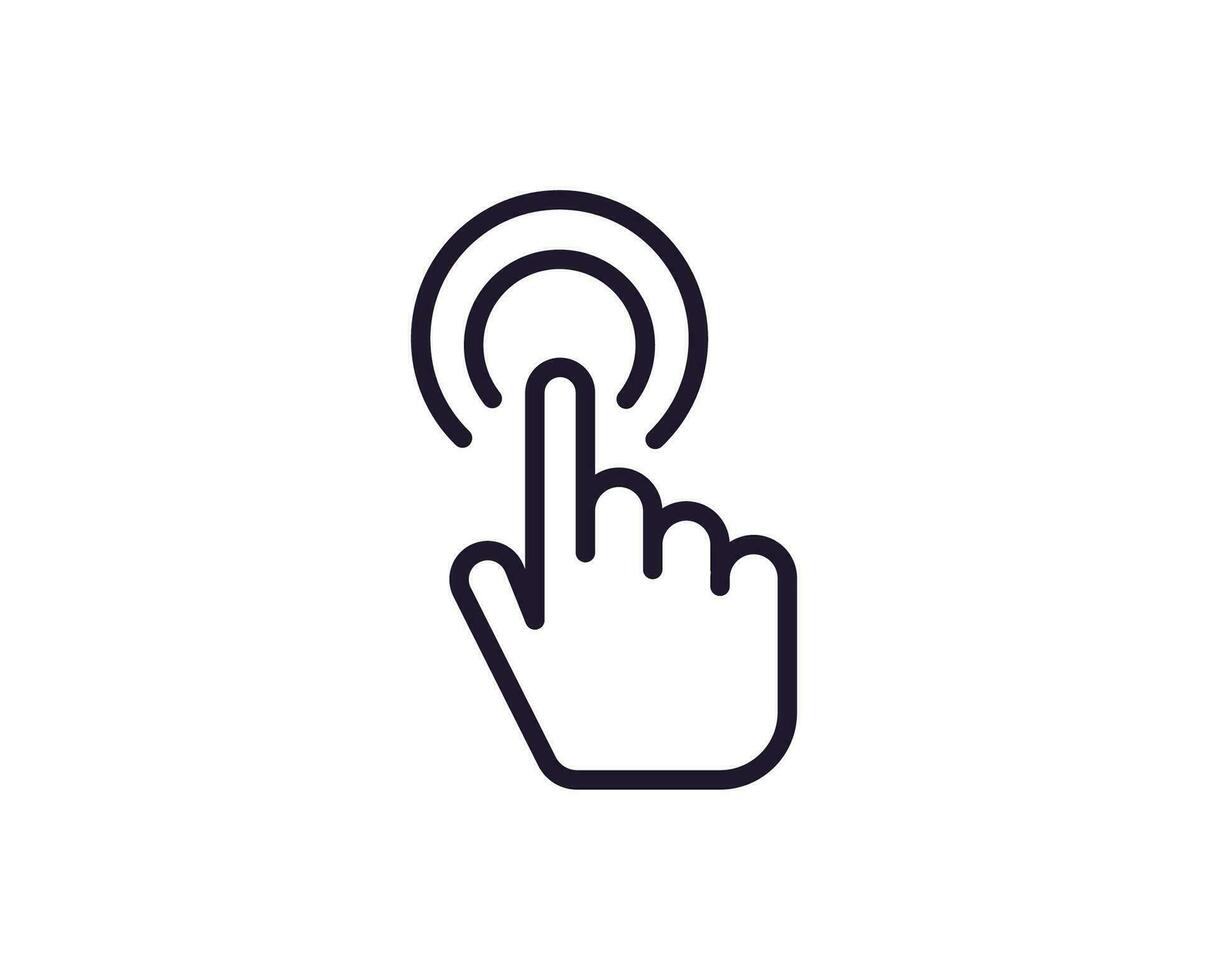 cursor concept. single premie bewerkbare beroerte pictogram perfect voor logo's, mobiel appjes, online winkels en web plaatsen. vector symbool geïsoleerd Aan wit achtergrond.