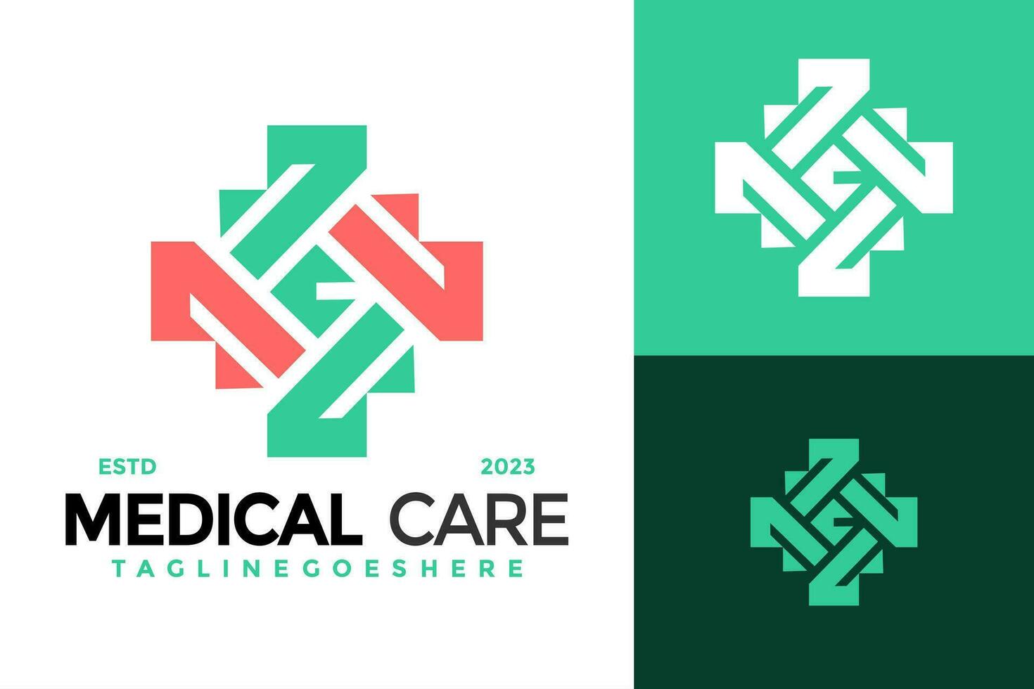 brief c medisch zorg logo ontwerp vector symbool icoon illustratie