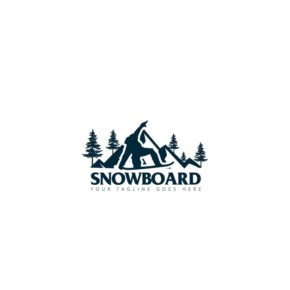 snowboard logo vector