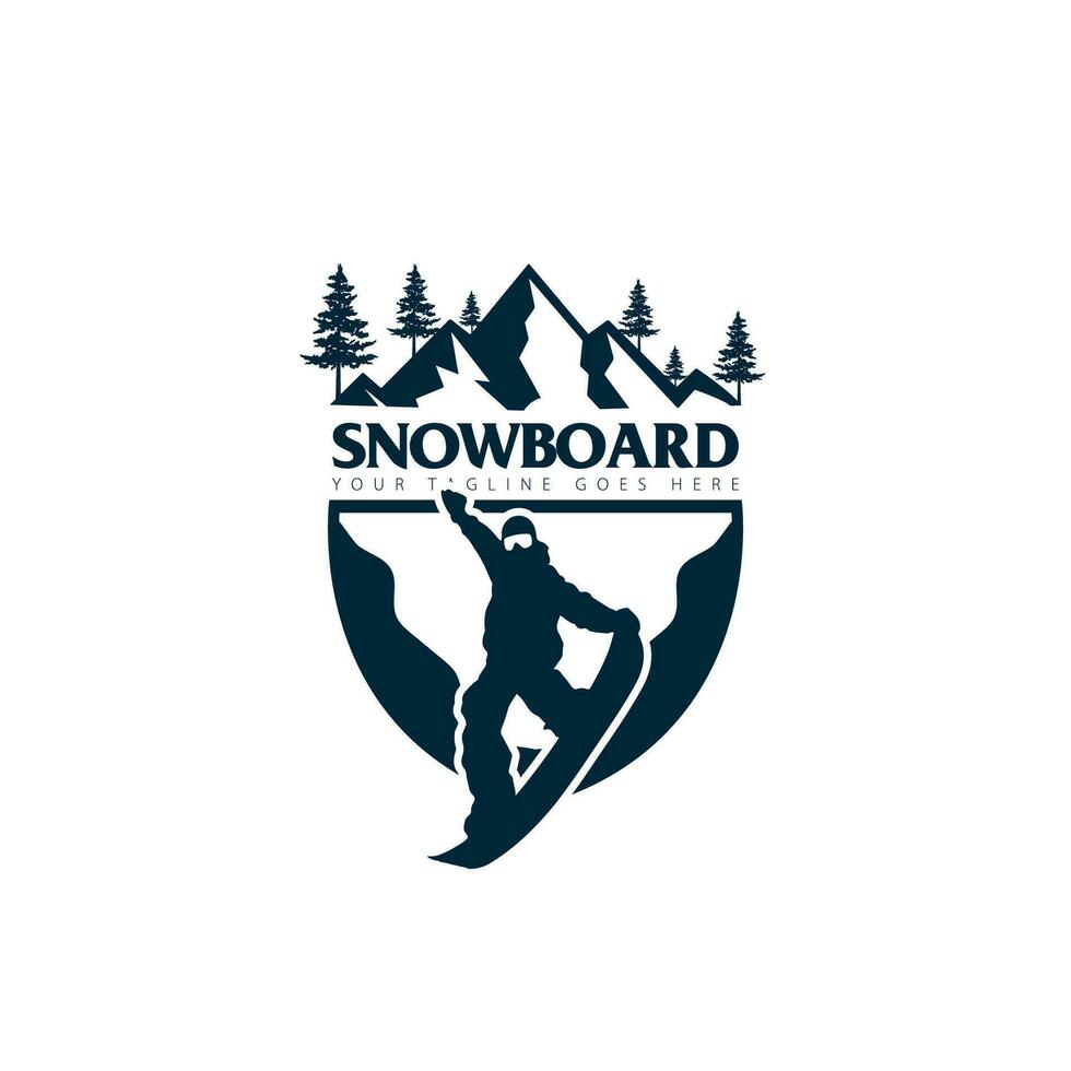 snowboard logo vector