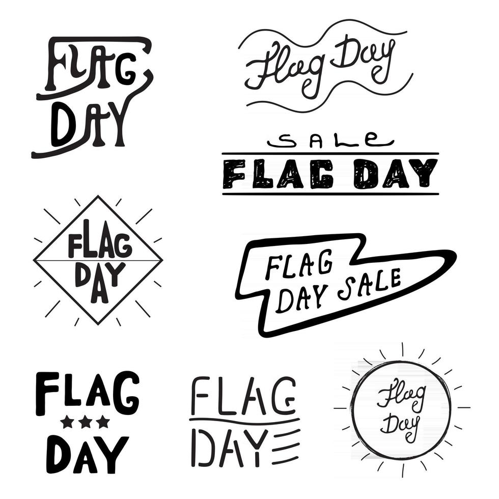 vector logo's en labels vlag dag