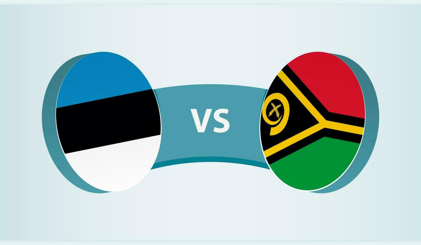 Estland versus vanuatu, team sport- wedstrijd concept. vector