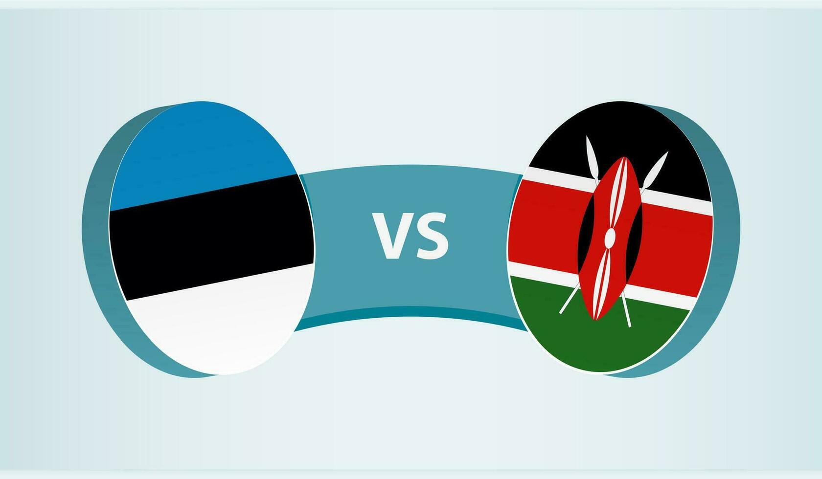 Estland versus Kenia, team sport- wedstrijd concept. vector