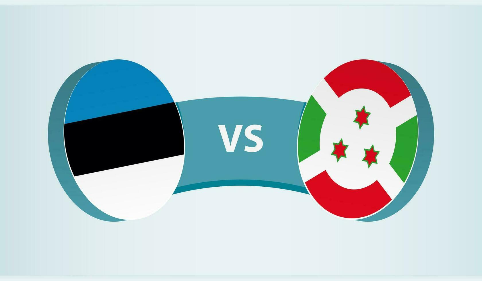 Estland versus burundi, team sport- wedstrijd concept. vector