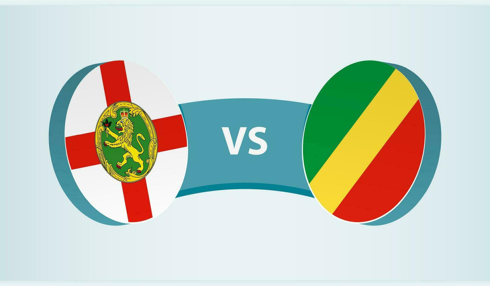 alderney versus Congo, team sport- wedstrijd concept. vector