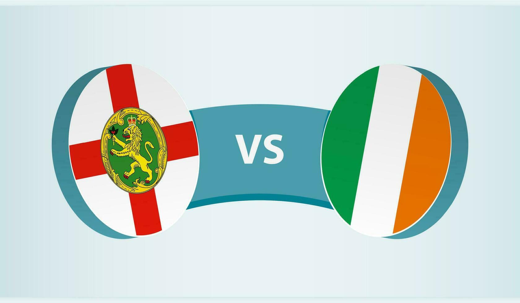 alderney versus Ierland, team sport- wedstrijd concept. vector