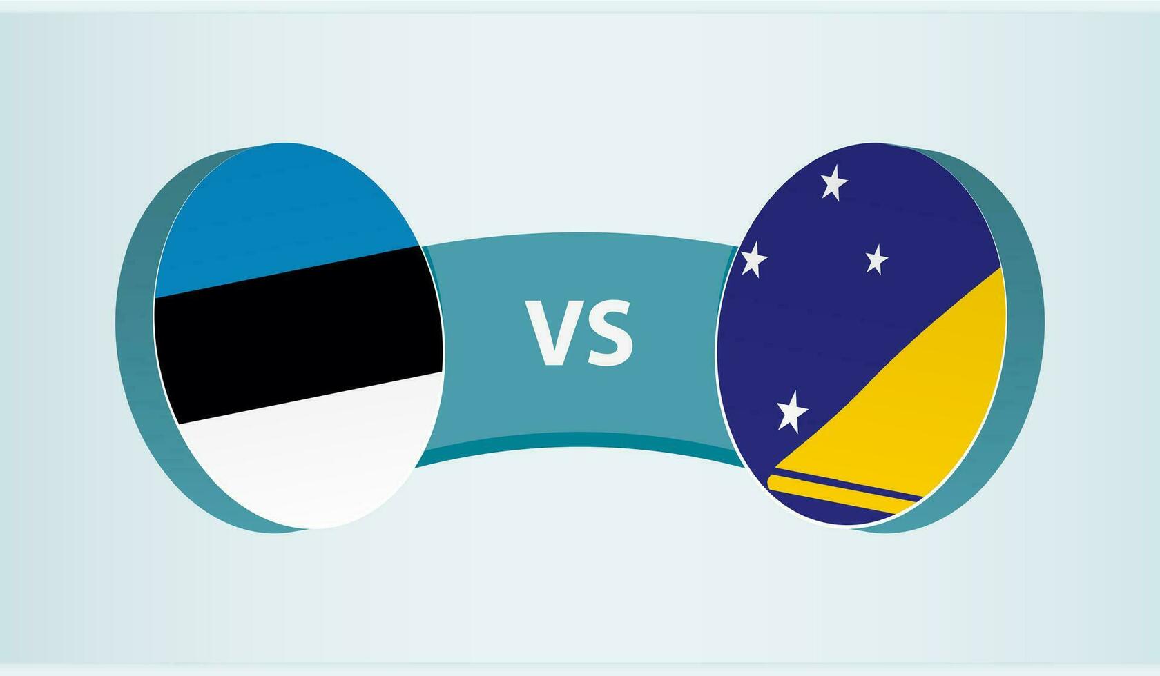 Estland versus tokelau, team sport- wedstrijd concept. vector