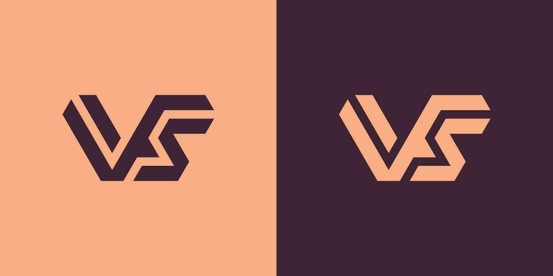 eerste brief vs of rs monogram logo vector