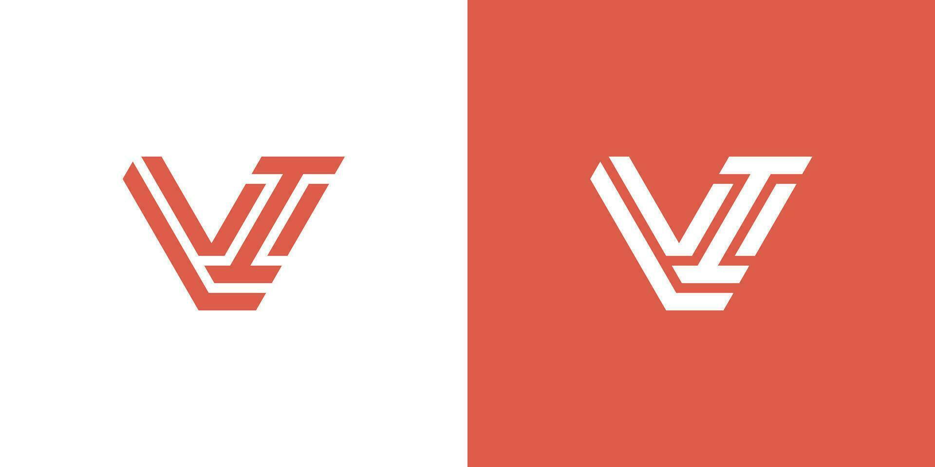 eerste brief vi of iv monogram logo vector