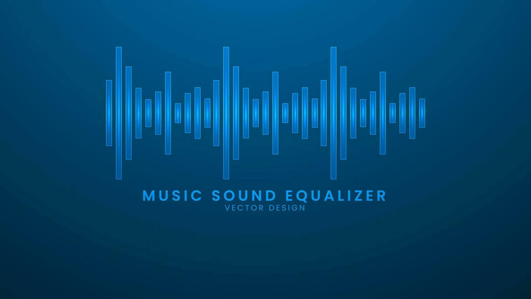muziek- geluid equalizer koppel. vector illustratie met licht effect en neon