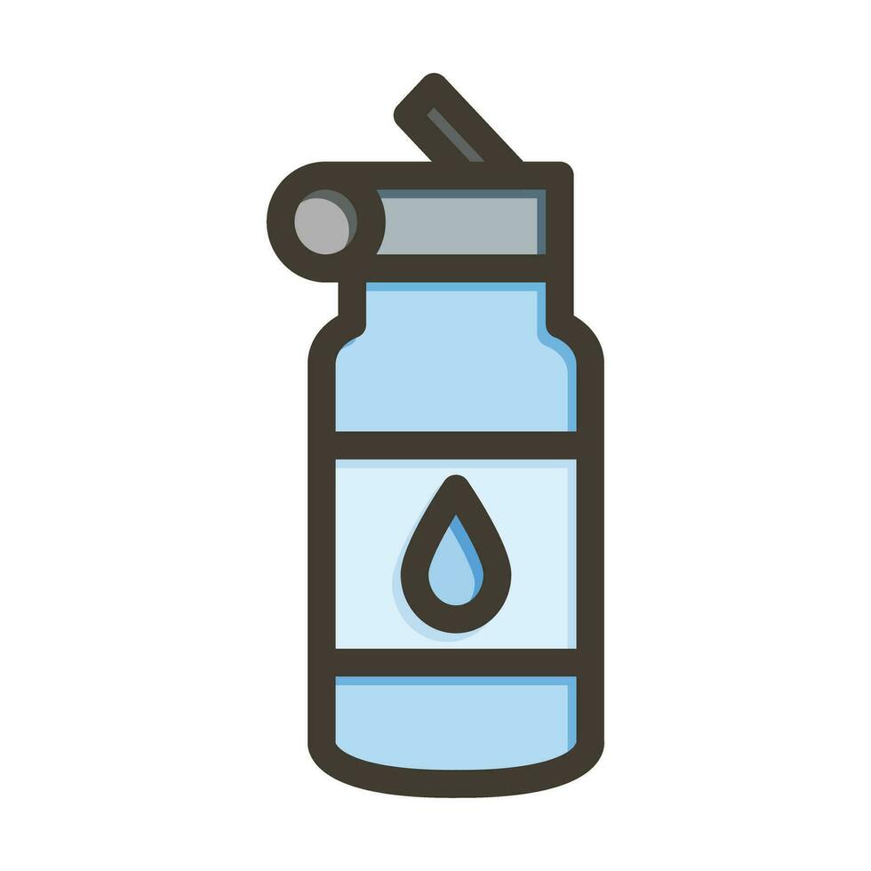 water fles vector dik lijn gevulde kleuren icoon voor persoonlijk en reclame gebruiken.