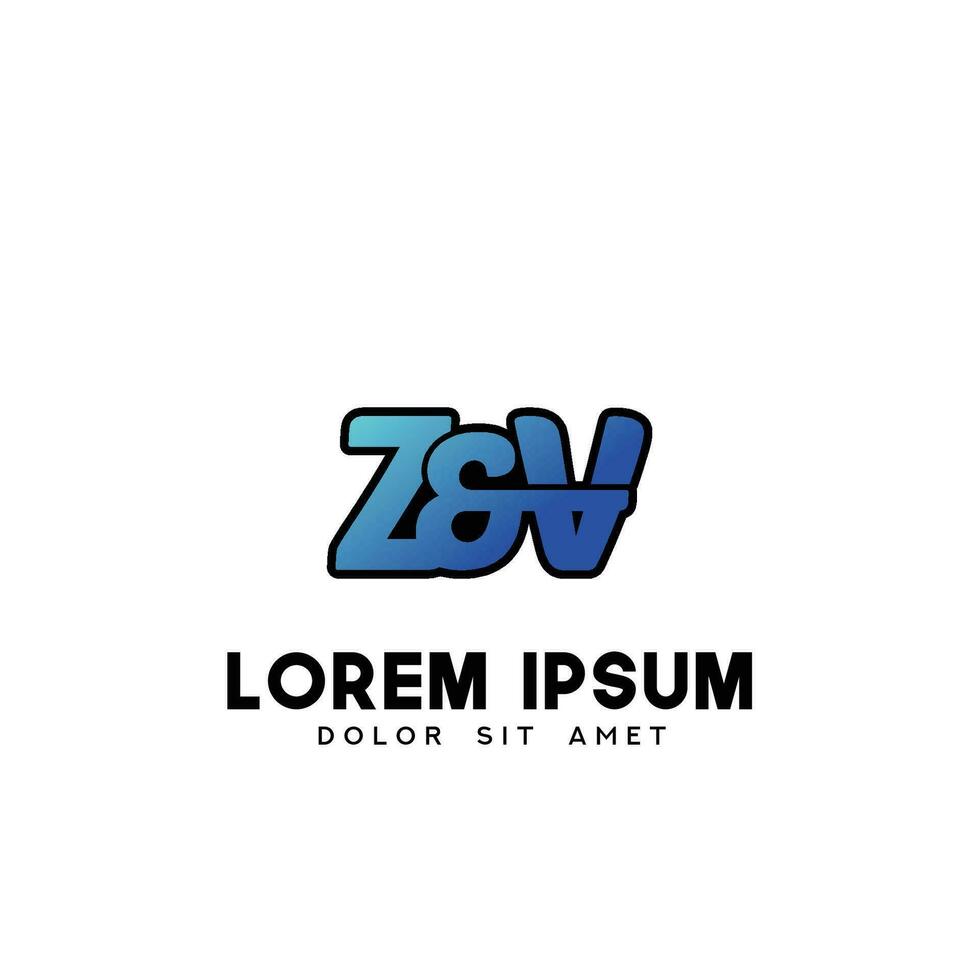 zv eerste logo ontwerp vector