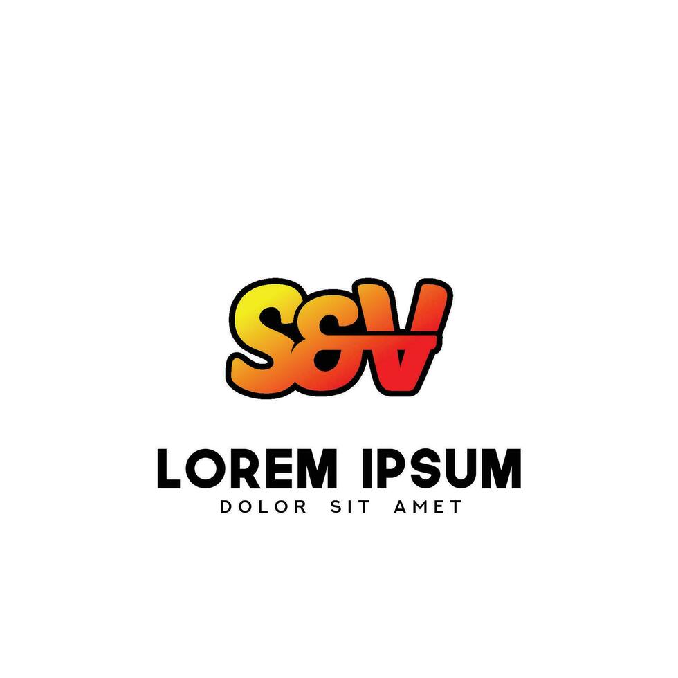 sv eerste logo ontwerp vector