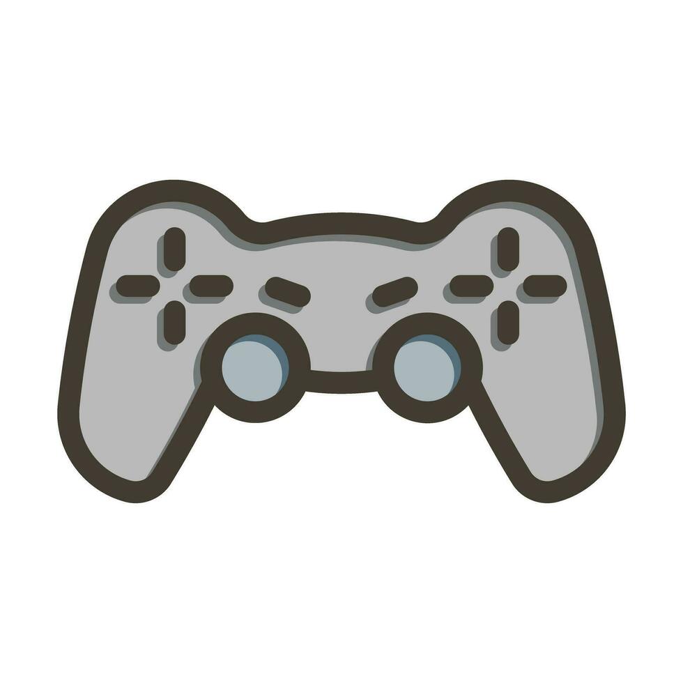 gamepad vector dik lijn gevulde kleuren icoon voor persoonlijk en reclame gebruiken.